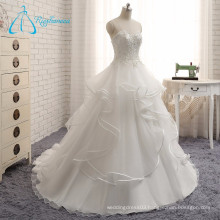 2017 Modern Custom Made Covered Button Wedding Dress Bridal